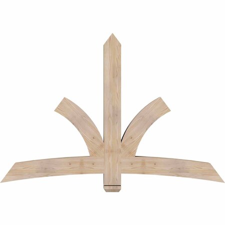 Ekena Millwork Davenport Smooth Timber Gable Bracket, Douglas Fir, 72"W x 48"H x 5 1/2"D x 5 1/2"F, 16/12 Pitch GBW072X48X0606DAV00SDF
